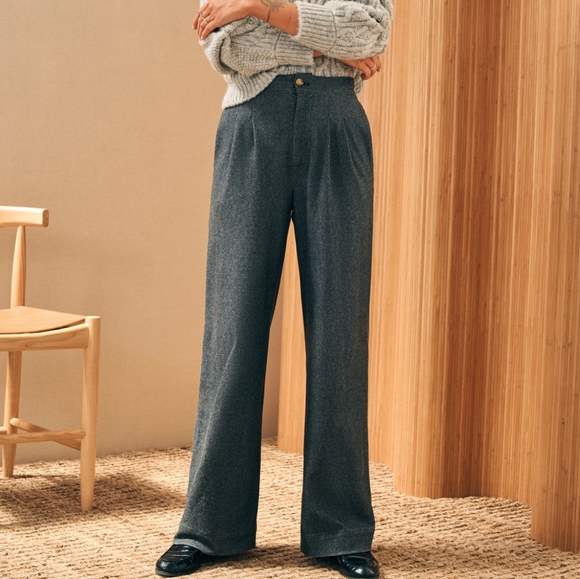 Faherty Dream Flannel Trouser Sz 8 - Picture 2 of 5